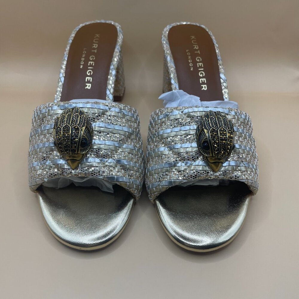 KURT GEIGER KENSINGTON BLOCK MULE HEEL 7 - Picture 2 of 13